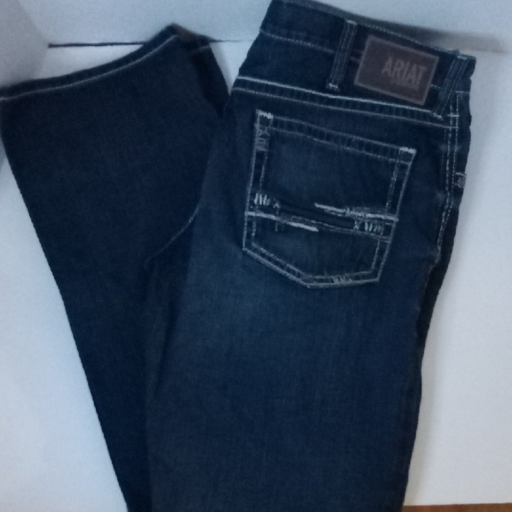 Ariat Men's Indigo Bootcut Jeans with Contrast Stitching